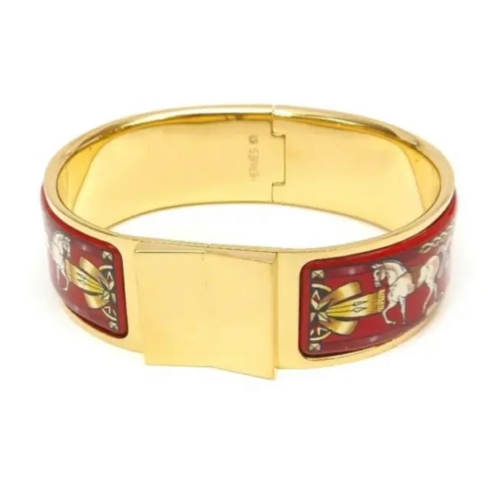 ❤️ HERMES Cloisonne Horse Bangle Authentic